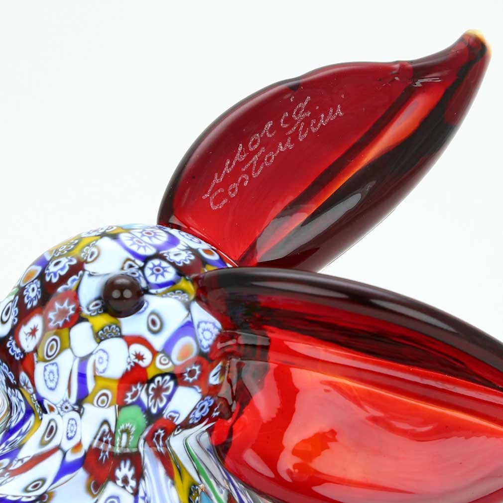 Amazon.co.jp: GlassOfVenice ムラーノガラス ミッレフィオリ ウサギの